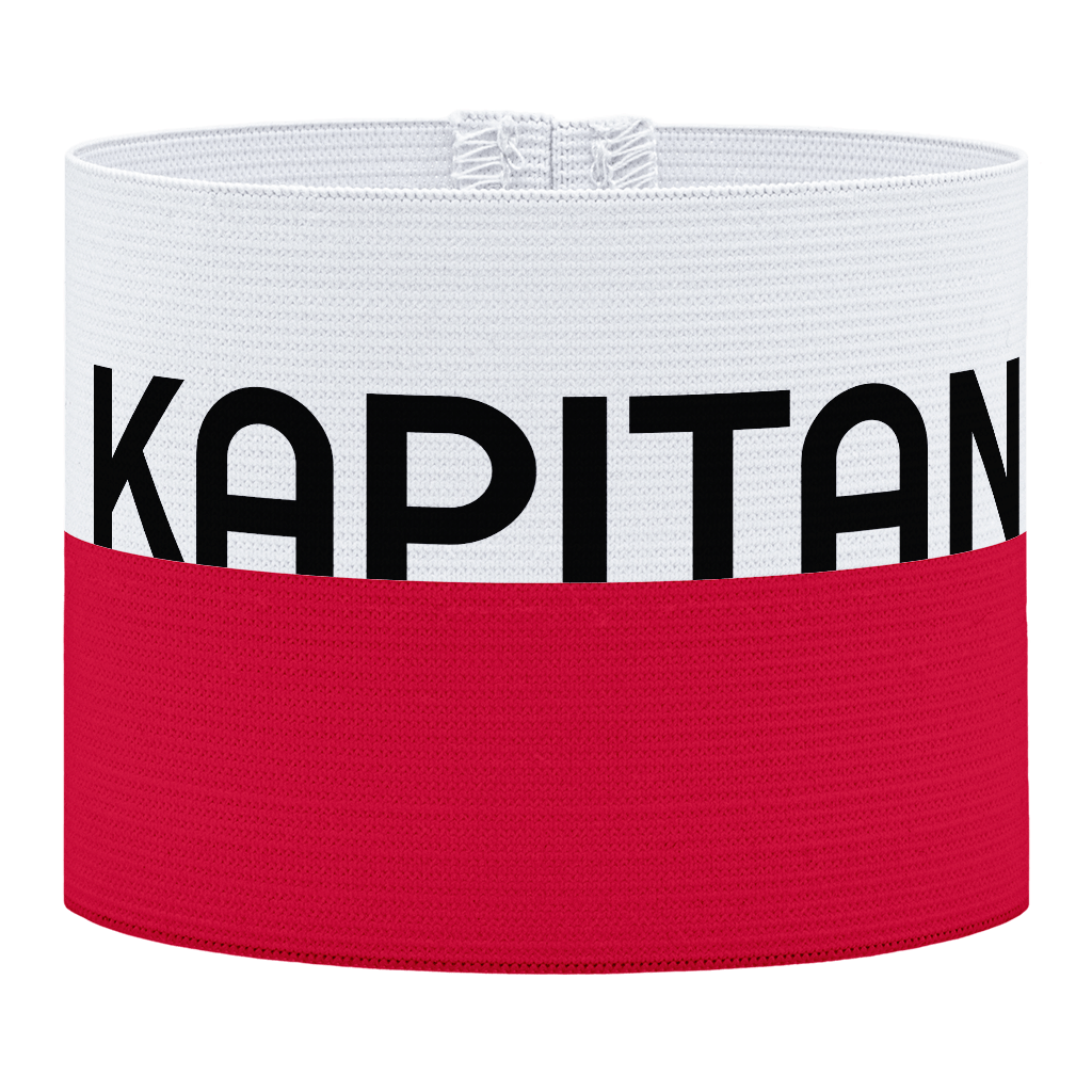 Kapitan aanvoerdersband, Poolse aanvoerdersband, aanvoerdersband in het Pools, voetbal, Aanvoerdersband, aanvoerdersband specialist, de aanvoerdersband specialist, hockey, volleybal, met klittenband aansluiting, met standaard stiknaad, gepersonaliseerde aanvoerdersband, aanvoerdersband kopen, aanvoerdersband ontwerpen, aanvoerdersband bedrukken