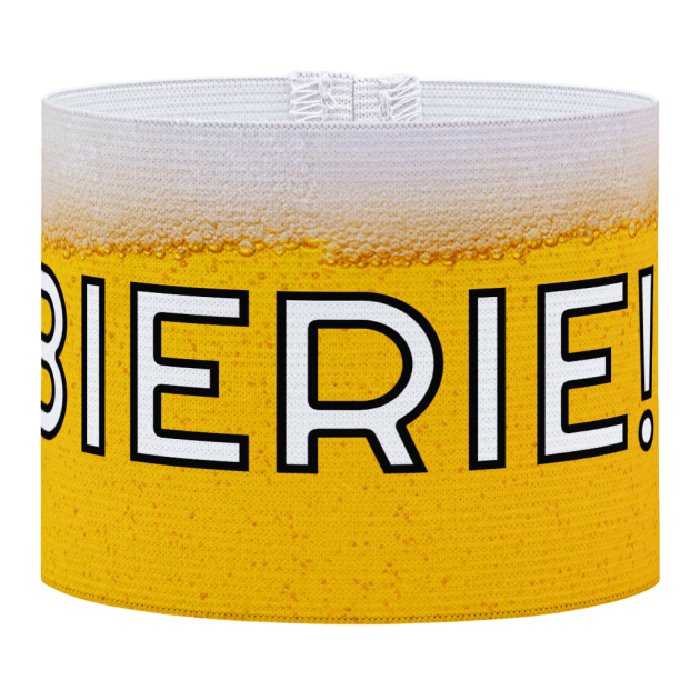 bierie, bier met bier achtergond, voetbal, Aanvoerdersband, captain armband specialist, de aanvoerdersband specialist, hockey, volleybal, met klittenband aansluiting, met standaard stiknaad, gepersonaliseerde aanvoerdersband, aanvoerdersband kopen, aanvoerdersband ontwerpen, aanvoerdersband bedrukken