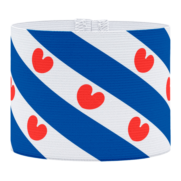 Friesland, fryslân, voetbal, Aanvoerdersband, aanvoerdersband specialist, de aanvoerdersband specialist, hockey, volleybal, met klittenband aansluiting, met standaard stiknaad, gepersonaliseerde aanvoerdersband, aanvoerdersband kopen, aanvoerdersband ontwerpen, aanvoerdersband bedrukken