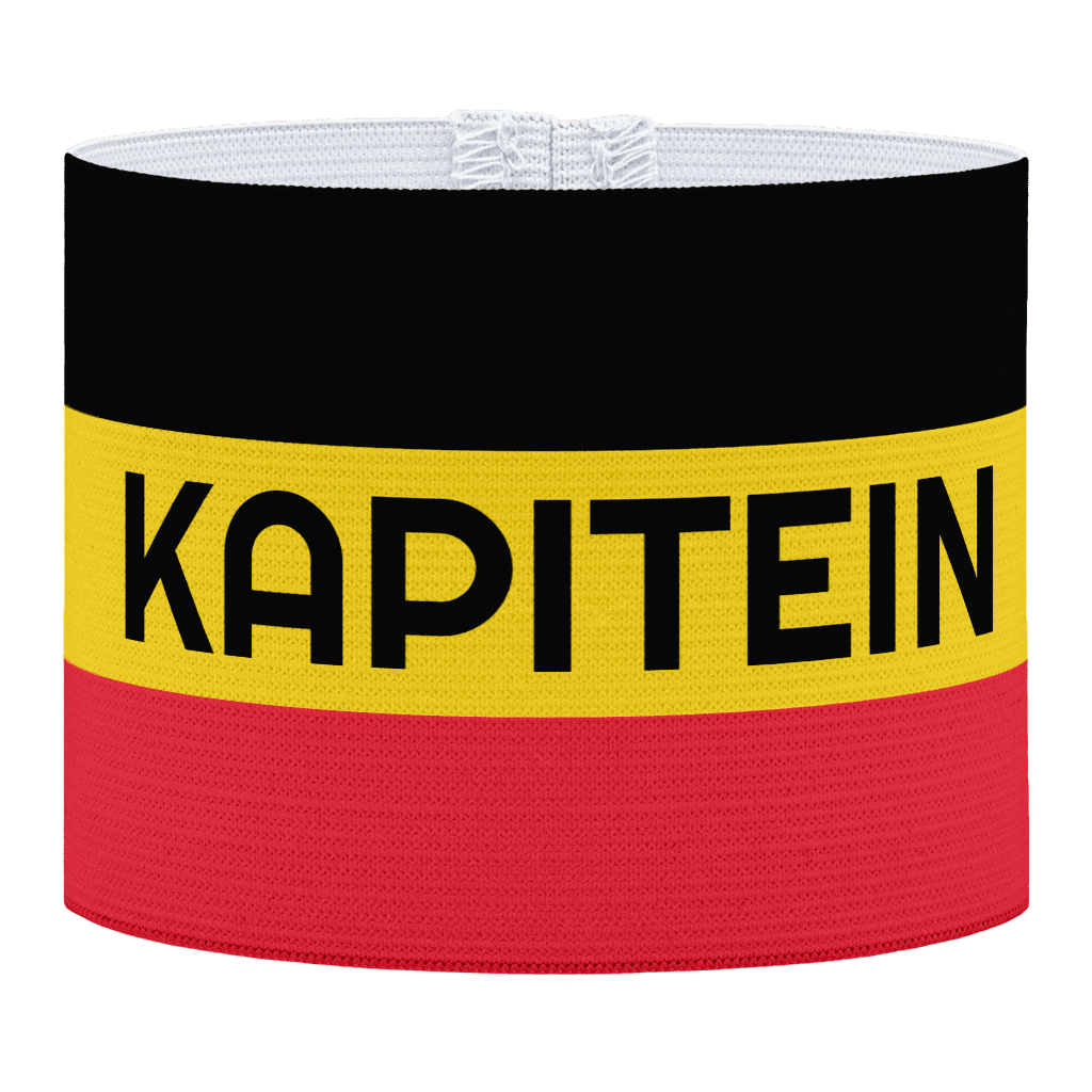 Kapitein aanvoerdersband, aanvoerdersband België, Belgische aanvoerdersband, voetbal, Aanvoerdersband, aanvoerdersband specialist, de aanvoerdersband specialist, hockey, volleybal, met klittenband aansluiting, met standaard stiknaad, gepersonaliseerde aanvoerdersband, aanvoerdersband kopen, aanvoerdersband ontwerpen, aanvoerdersband bedrukken